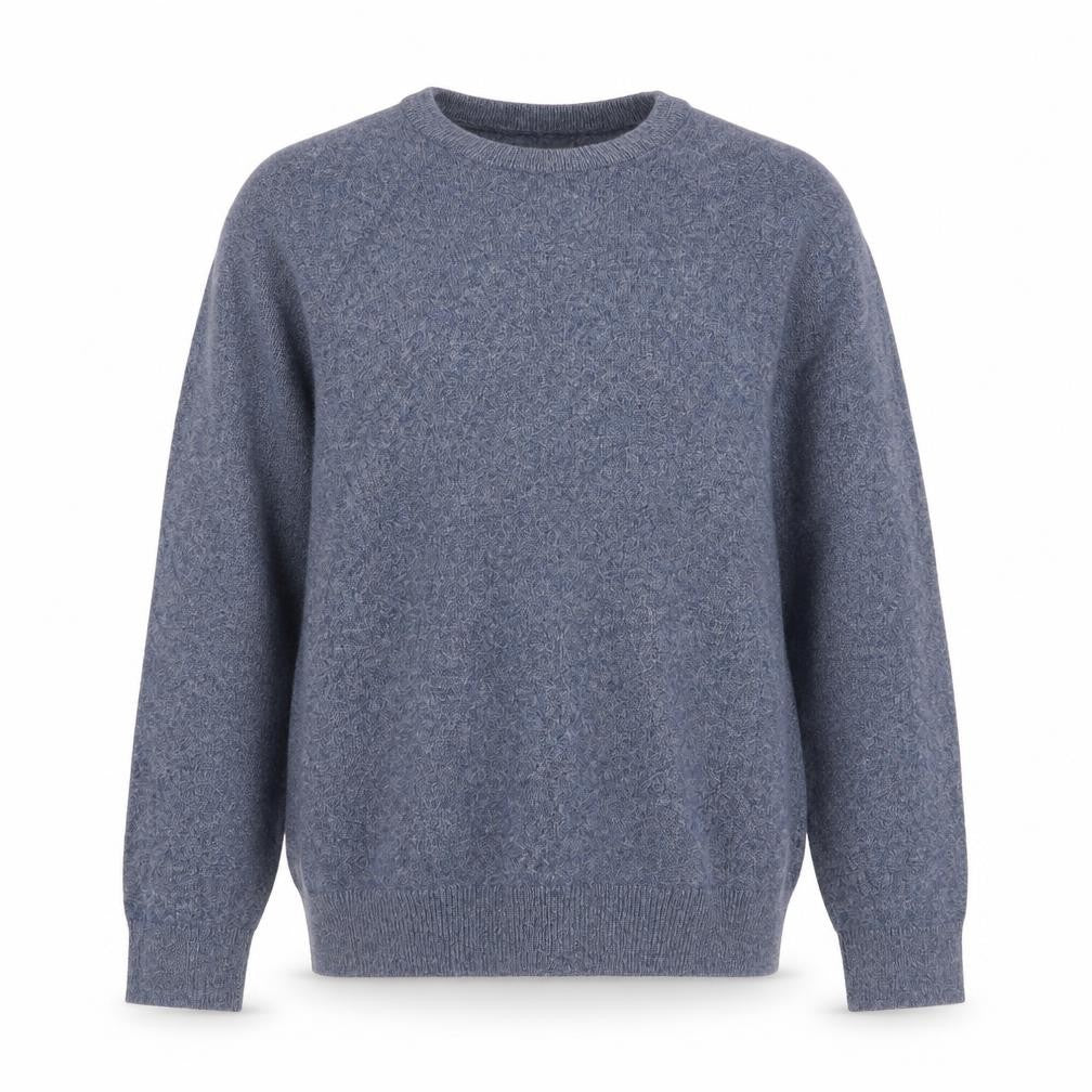 Linea Womens Blue Round Neck Cotton Pullover Jumper Size M