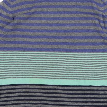 Julipa Womens Multicoloured Round Neck Striped Acrylic Pullover Jumper Size 12