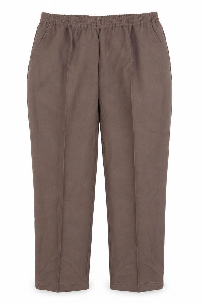 Damart Womens Brown Polyester Trousers Size 18 L26 in Regular