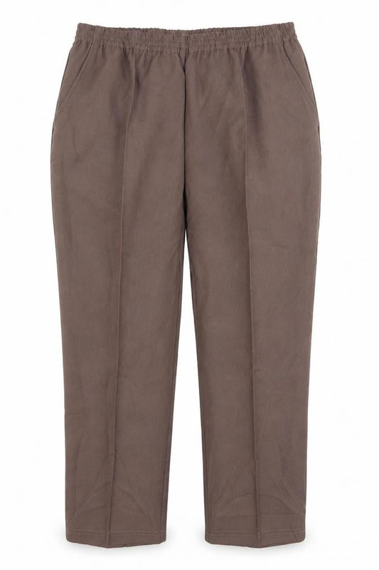 Damart Womens Brown Polyester Trousers Size 18 L26 in Regular