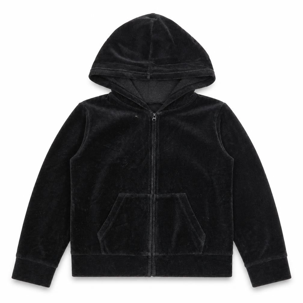Uniqlo Girls Grey Polyester Full Zip Hoodie Size 9-10 Years Zip
