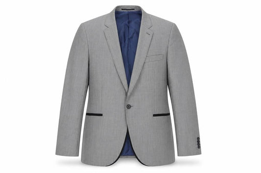 Topman Mens Grey Geometric Wool Jacket Blazer Size 42