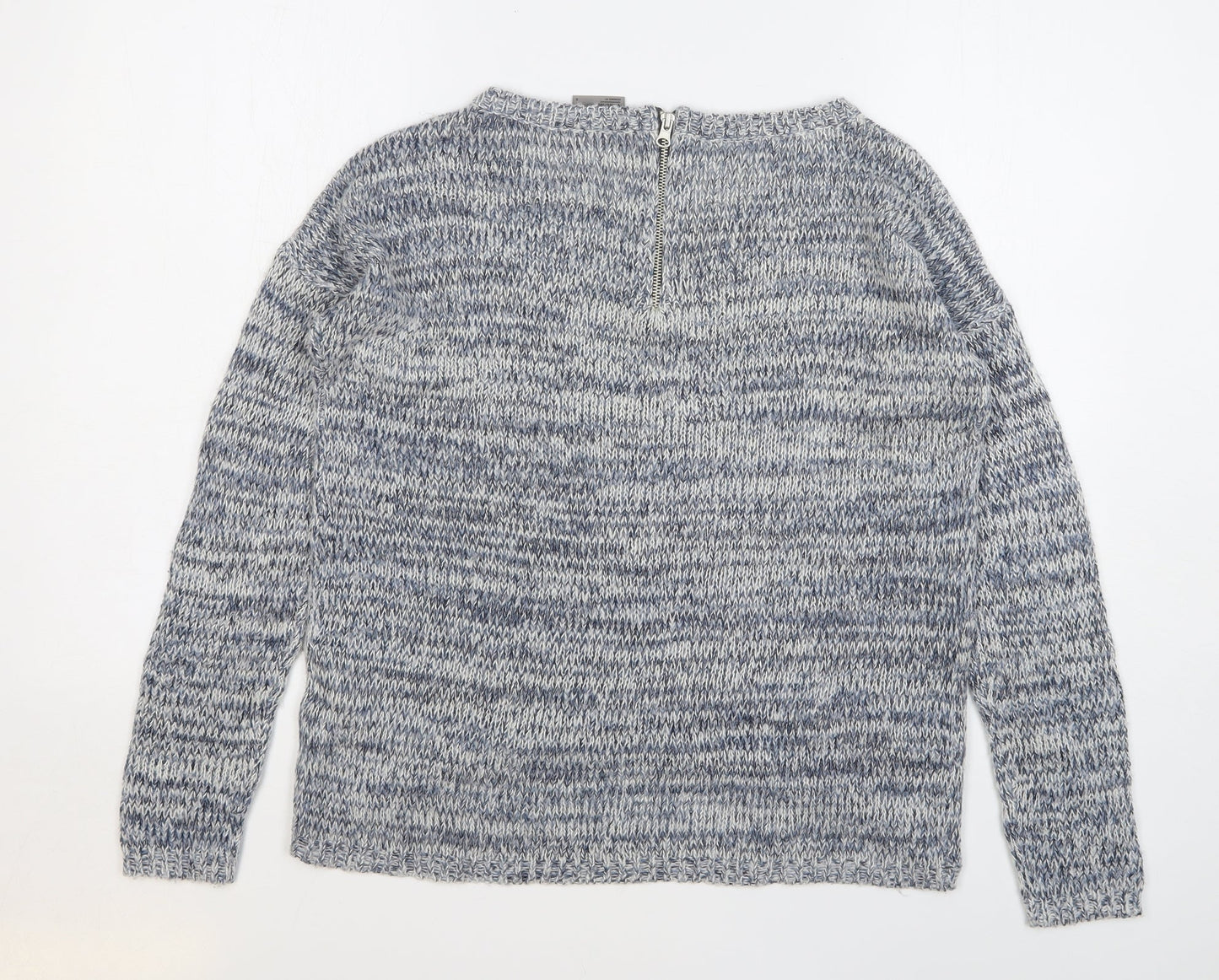 Vero Moda Womens Blue Round Neck Acrylic Cardigan Jumper Size S