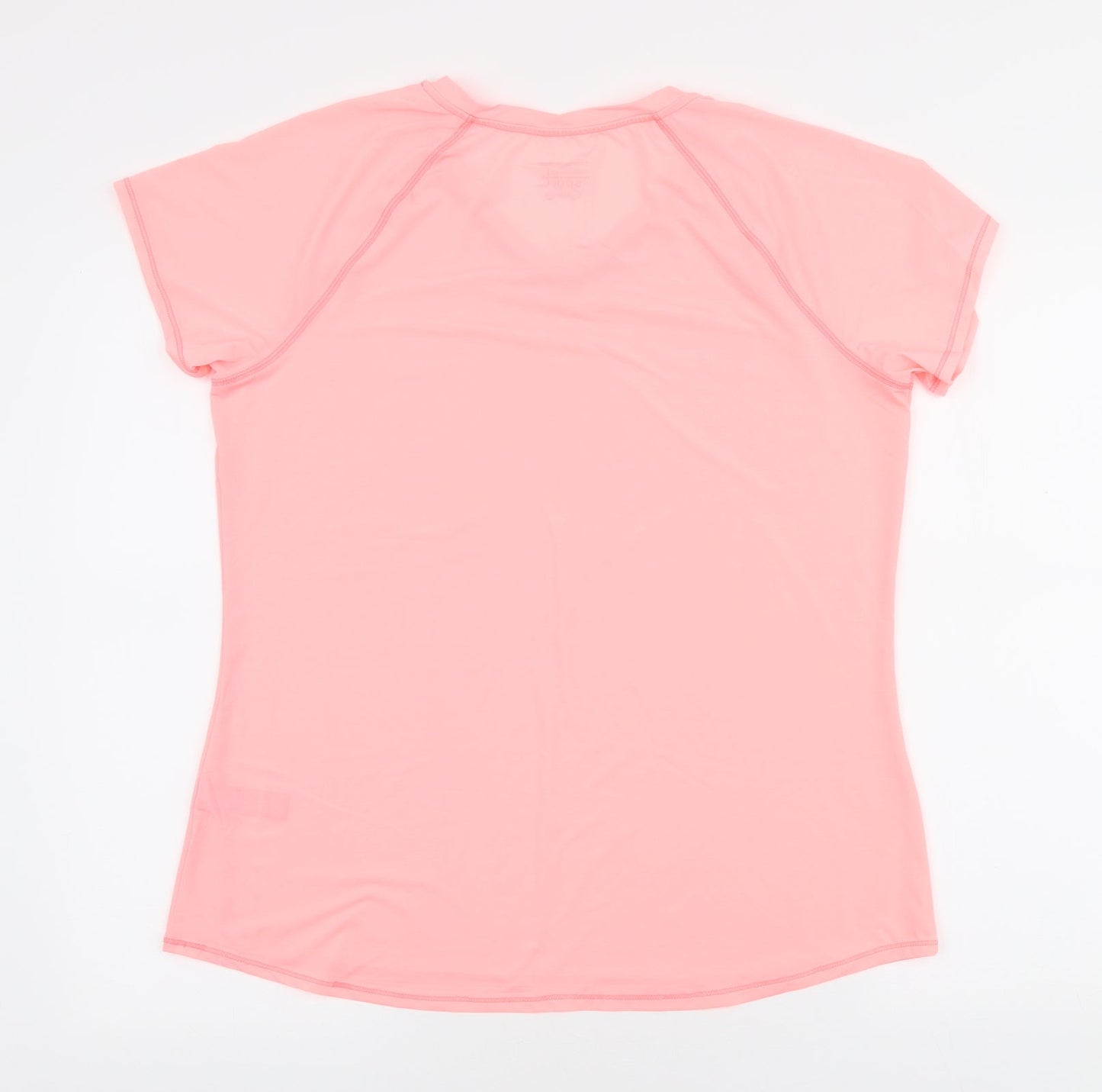 Dunnes Stores Womens Pink Polyester Basic T-Shirt Size 14 Round Neck