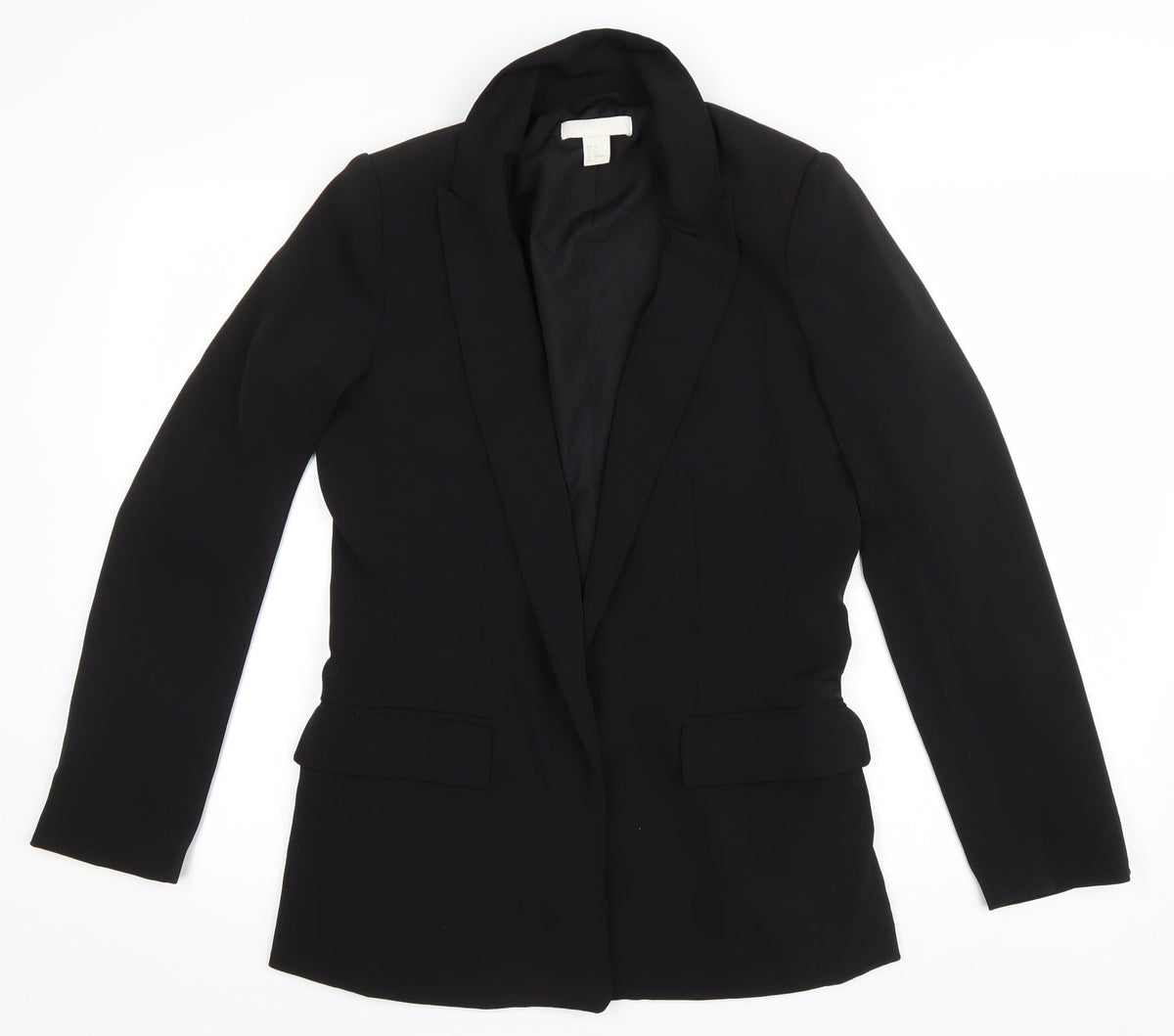 H&M Womens Black Jacket Size 36 Tie