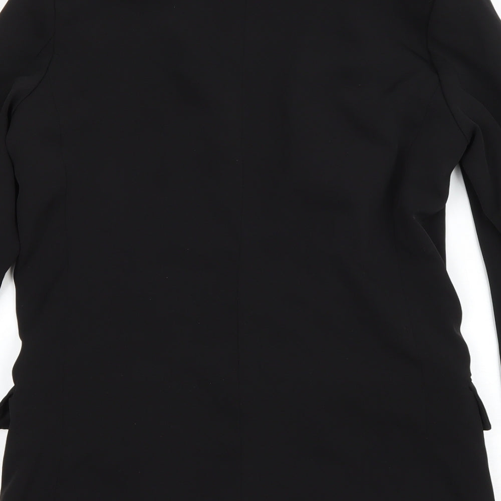 H&M Womens Black Jacket Size 36 Tie