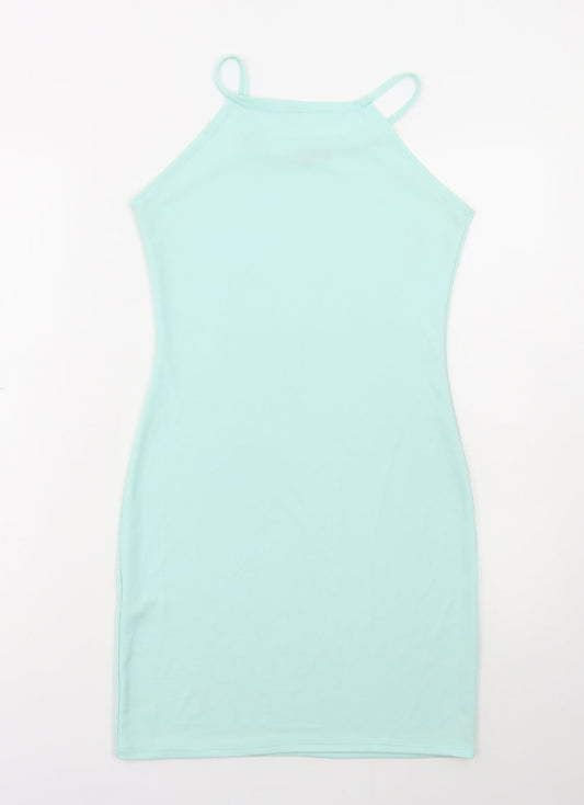 Gems Womens Blue Polyester Mini Size S Round Neck Pullover