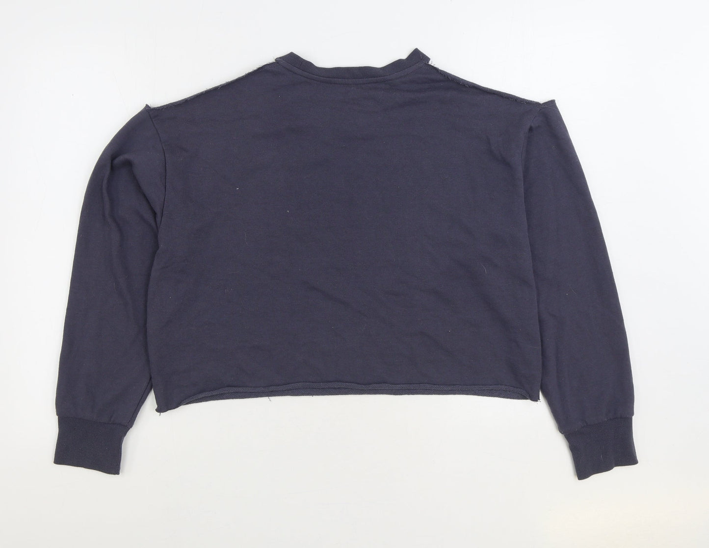 New Look Womens Grey Polyester Pullover Sweatshirt Size M Pullover