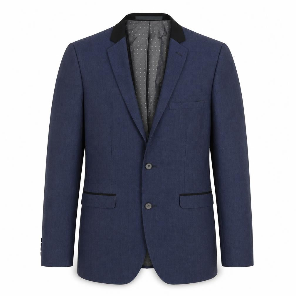 Burton Mens Blue Viscose Jacket Suit Jacket Size 38