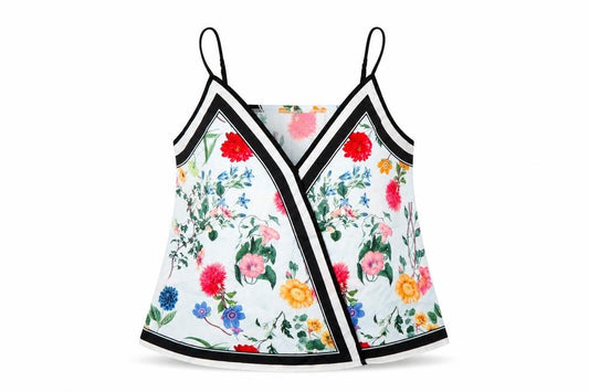 SheIn Womens Multicoloured Floral Polyester Camisole Tank Size S V-Neck