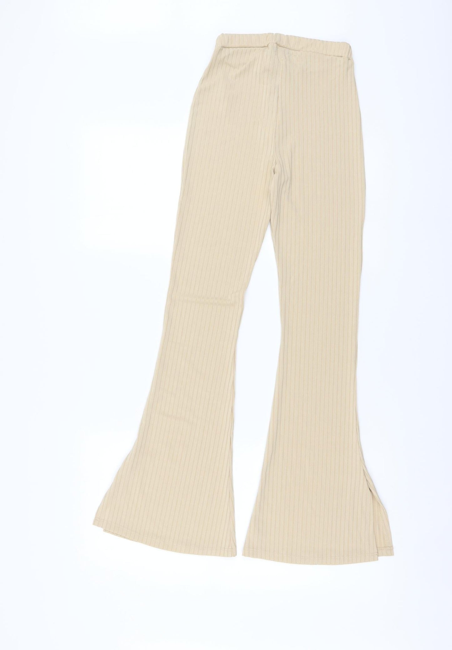 Boohoo Womens Beige Polyester Sweatpants Trousers Size 8 L29 in Regular Drawstring