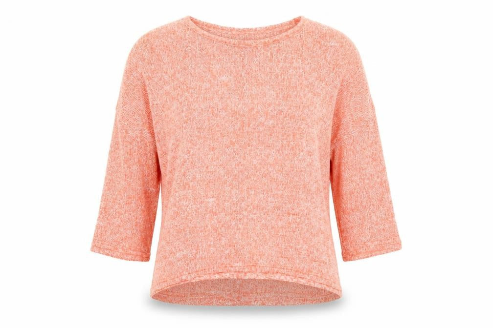 New Look Womens Orange Polyester Basic Blouse Size 10 Round Neck