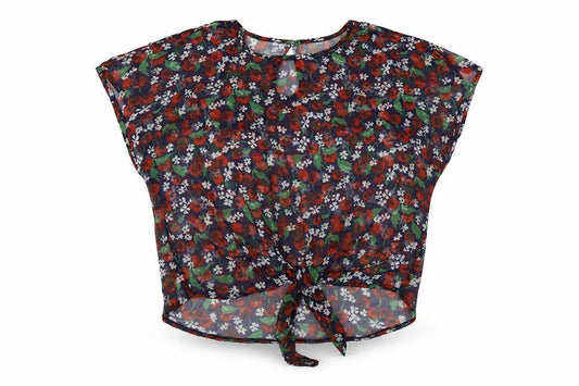 Atmosphere Womens Multicoloured Geometric Polyester Basic Blouse Size 8 Round Neck