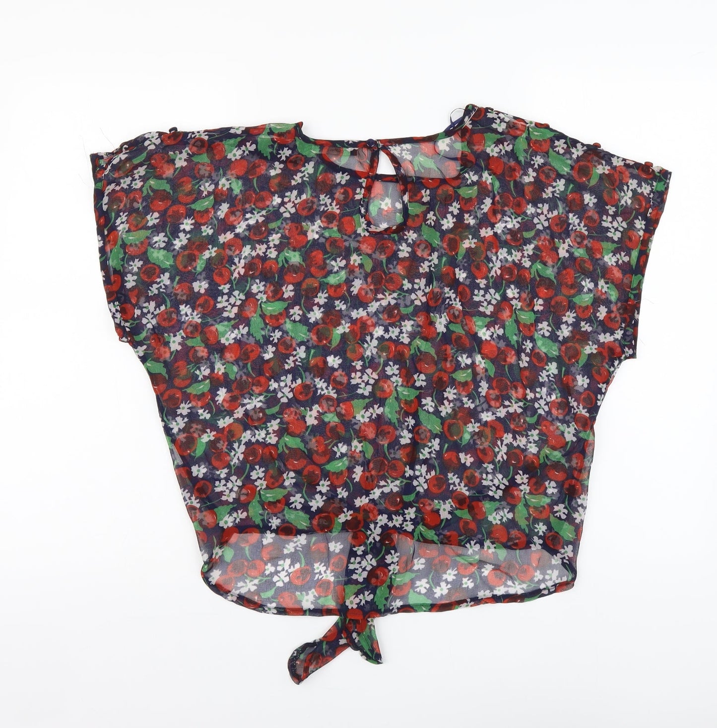 Atmosphere Womens Multicoloured Geometric Polyester Basic Blouse Size 8 Round Neck