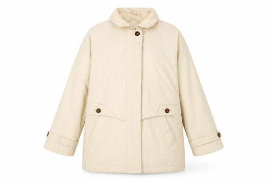 YS Womens Beige Jacket Coat Size XL Zip