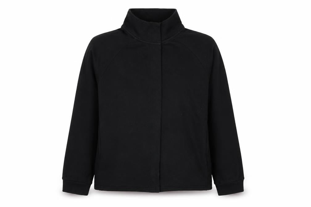 OVS Womens Black Cotton Pullover Sweatshirt Size L Button