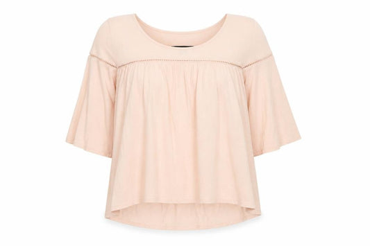 Atmosphere Womens Pink Viscose Basic Blouse Size 16 Scoop Neck