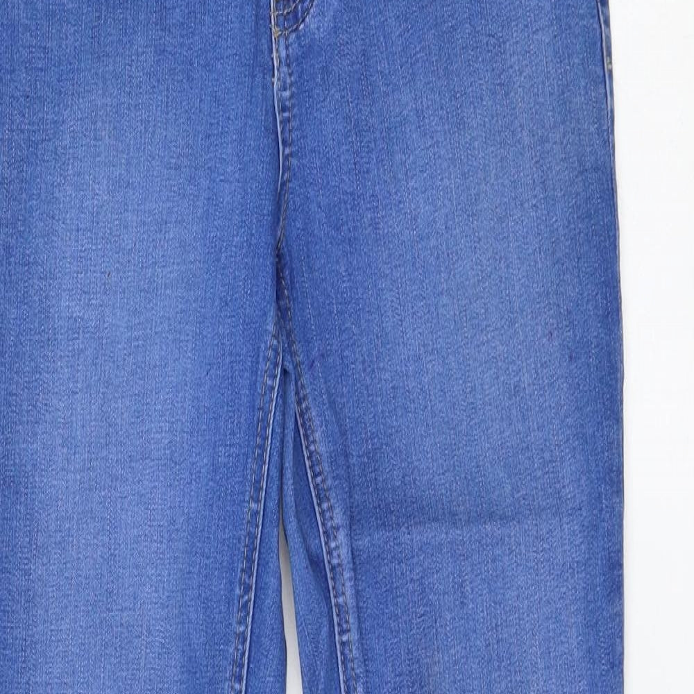 New Look Girls Blue Cotton Skinny Jeans Size 12 Years Regular Zip