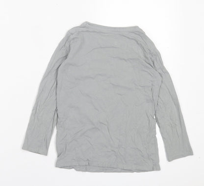Dunnes Boys Grey Cotton Basic Casual Size 6-7 Years Crew Neck Pullover