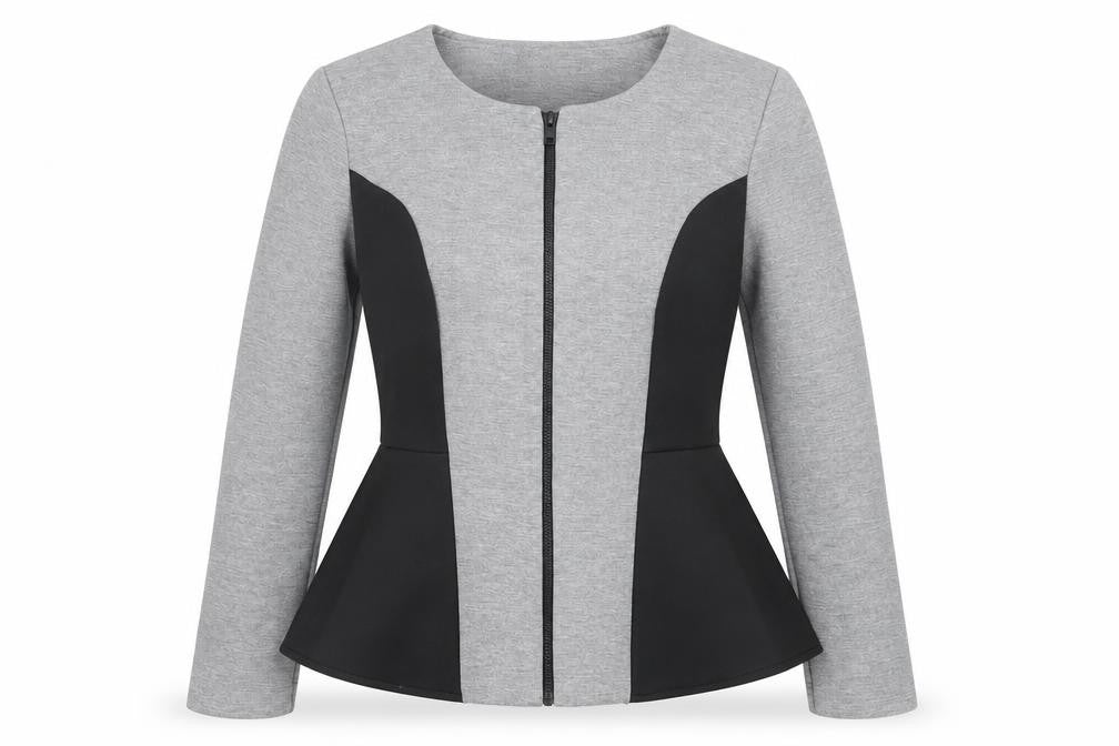 Topshop Womens Grey Jacket Size 10 Zip