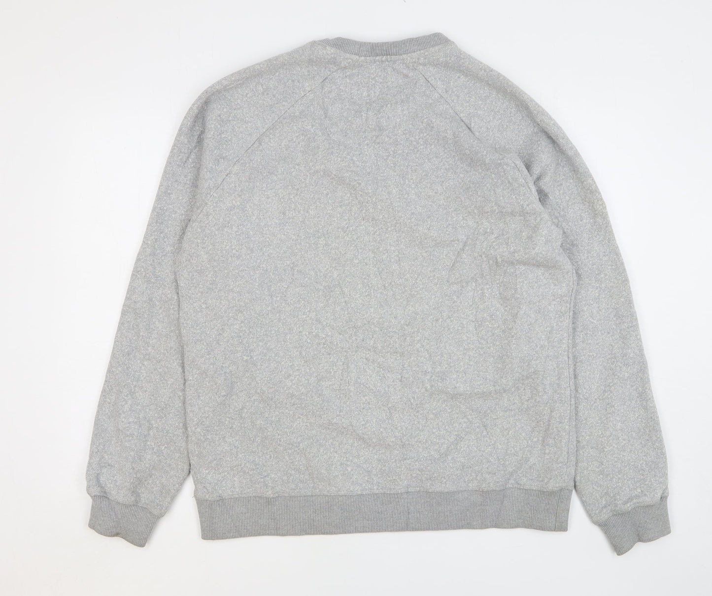SUIT Mens Grey Cotton Pullover Sweatshirt Size L