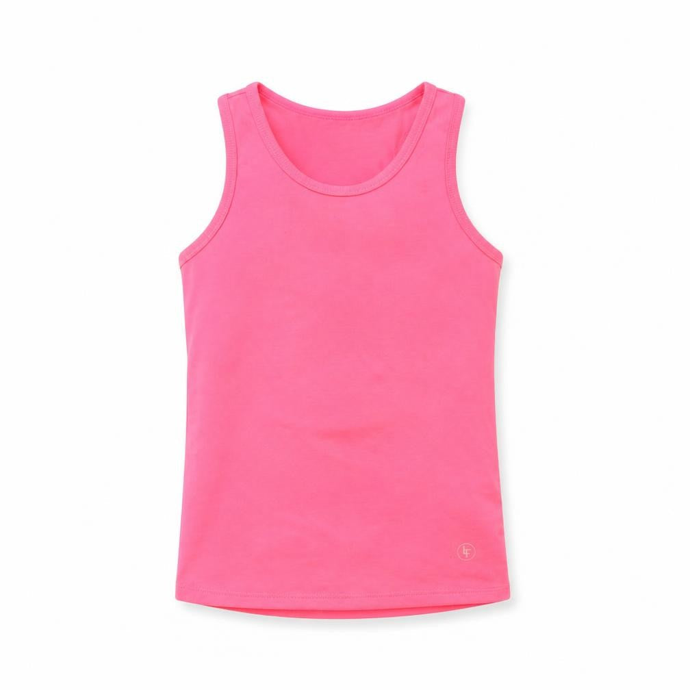 Leigh Tucker Willow Girls Pink Polyester Pullover Tank Size 3-4 Years Round Neck Pullover - Cut Out
