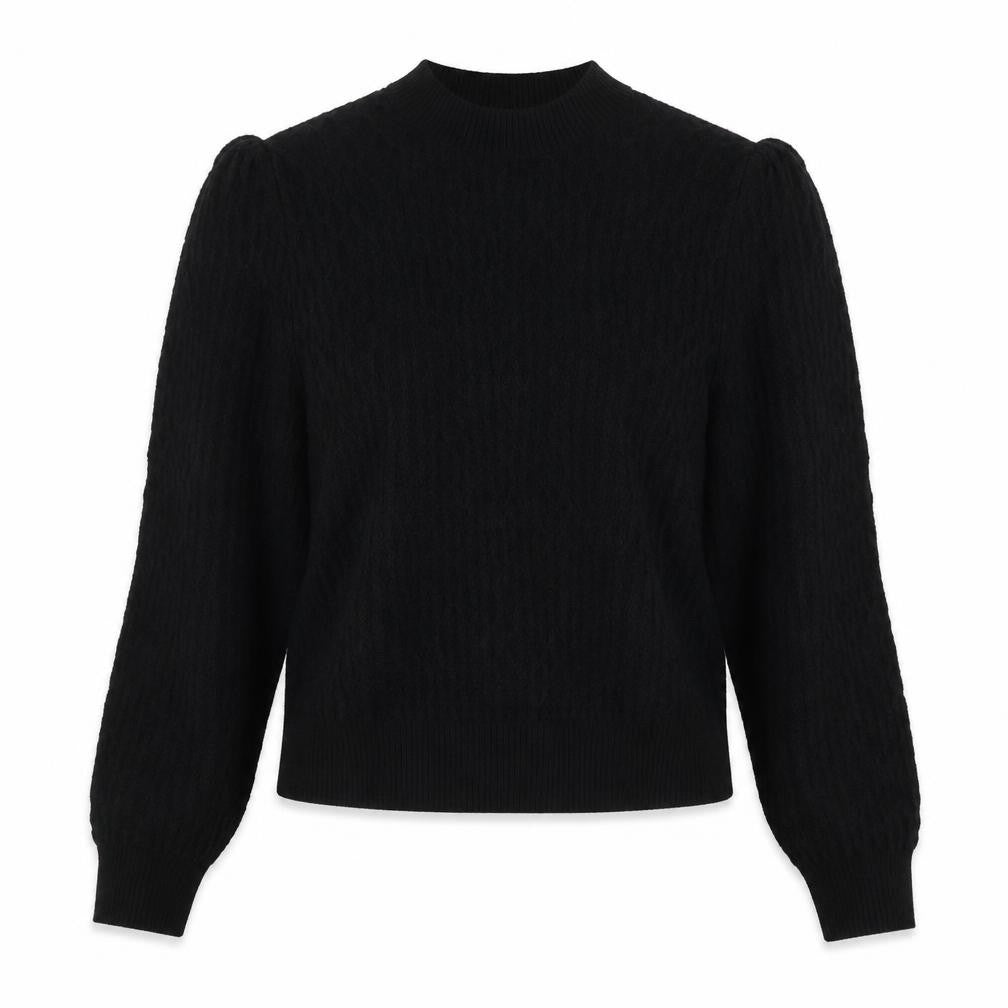 Wild Pony Womens Black Round Neck Acrylic Pullover Jumper Size S