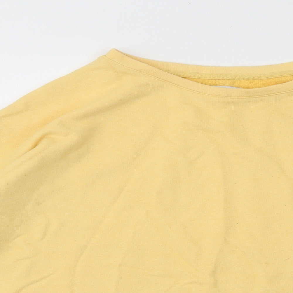 Pull&Bear Womens Yellow Cotton Pullover Sweatshirt Size S Pullover