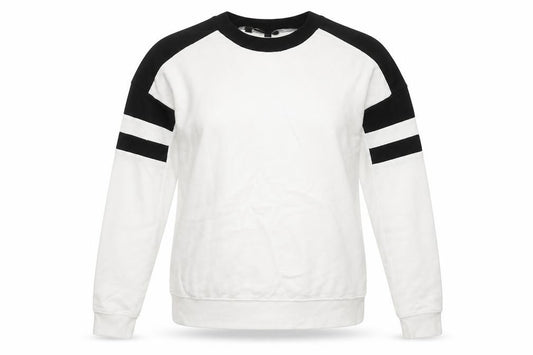 New Look Womens White Cotton Pullover Sweatshirt Size 6 Pullover