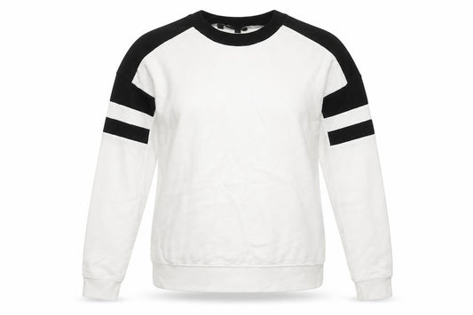 New Look Womens White Cotton Pullover Sweatshirt Size 6 Pullover