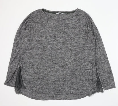 Next Womens Grey Round Neck Polyester Pullover Jumper Size 14