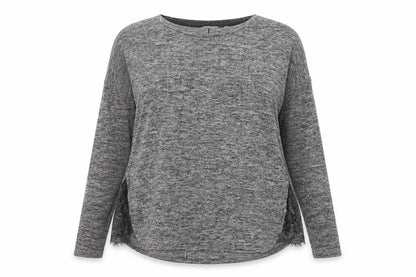 Next Womens Grey Round Neck Polyester Pullover Jumper Size 14