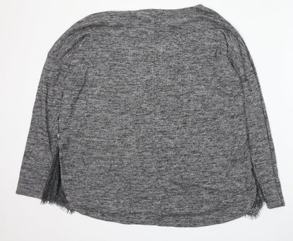 Next Womens Grey Round Neck Polyester Pullover Jumper Size 14