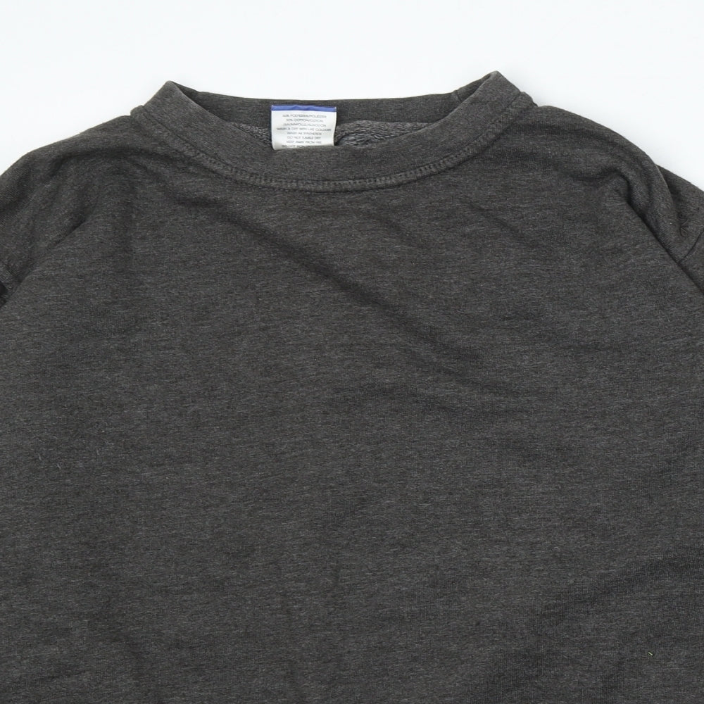 Uneek Womens Grey Cotton Pullover Sweatshirt Size M