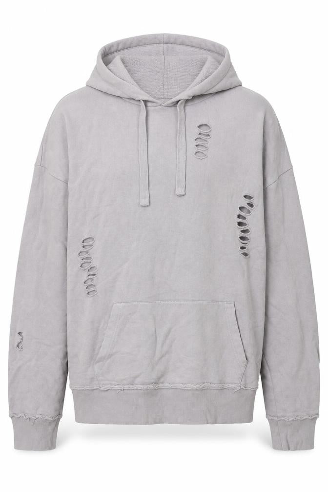 River Island Mens Grey Cotton Pullover Hoodie Size XS