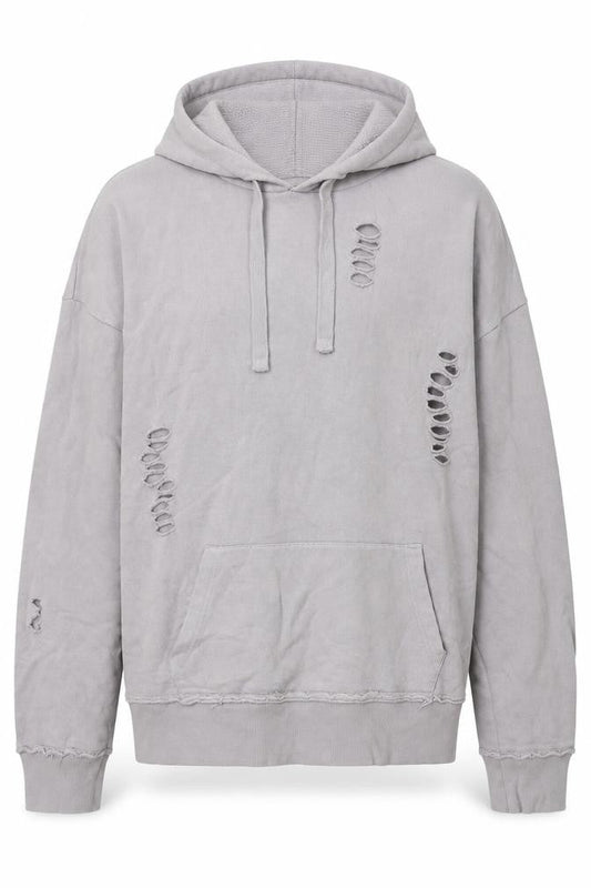 River Island Mens Grey Cotton Pullover Hoodie Size XS