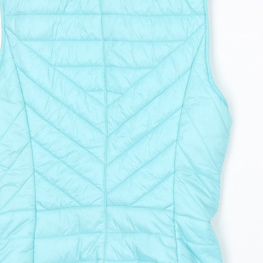 Olsen Womens Blue Gilet Jacket Size 8 Zip