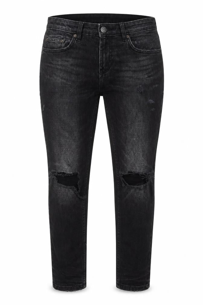 Pull&Bear Womens Black Cotton Skinny Jeans Size 31 in L28 in Regular Button