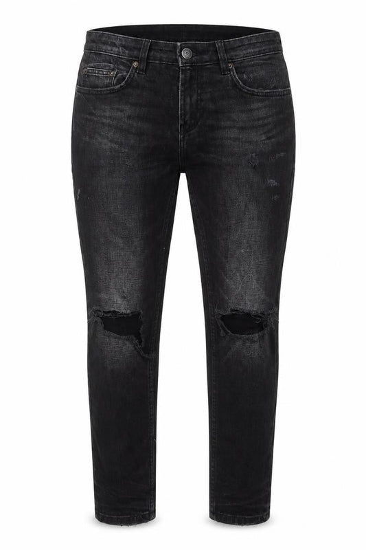 Pull&Bear Womens Black Cotton Skinny Jeans Size 31 in L28 in Regular Button