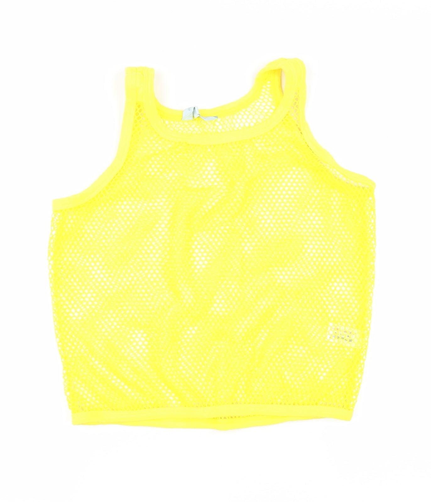 Atmoshphere Womens Yellow Polyester Basic Tank Size 14 Scoop Neck