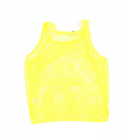 Preloved Atmoshphere Womens Yellow Polyester Basic Tank Size 14 Scoop Neck - Back