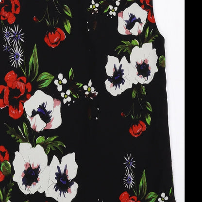 Soon Womens Multicoloured Floral Polyester Basic Blouse Size 14 V-Neck