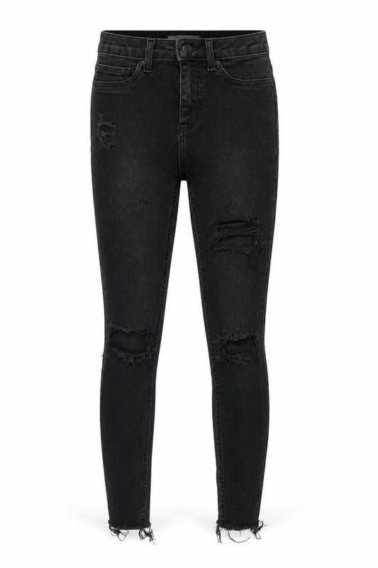 New Look Womens Black Cotton Skinny Jeans Size 8 L26 in Slim Zip