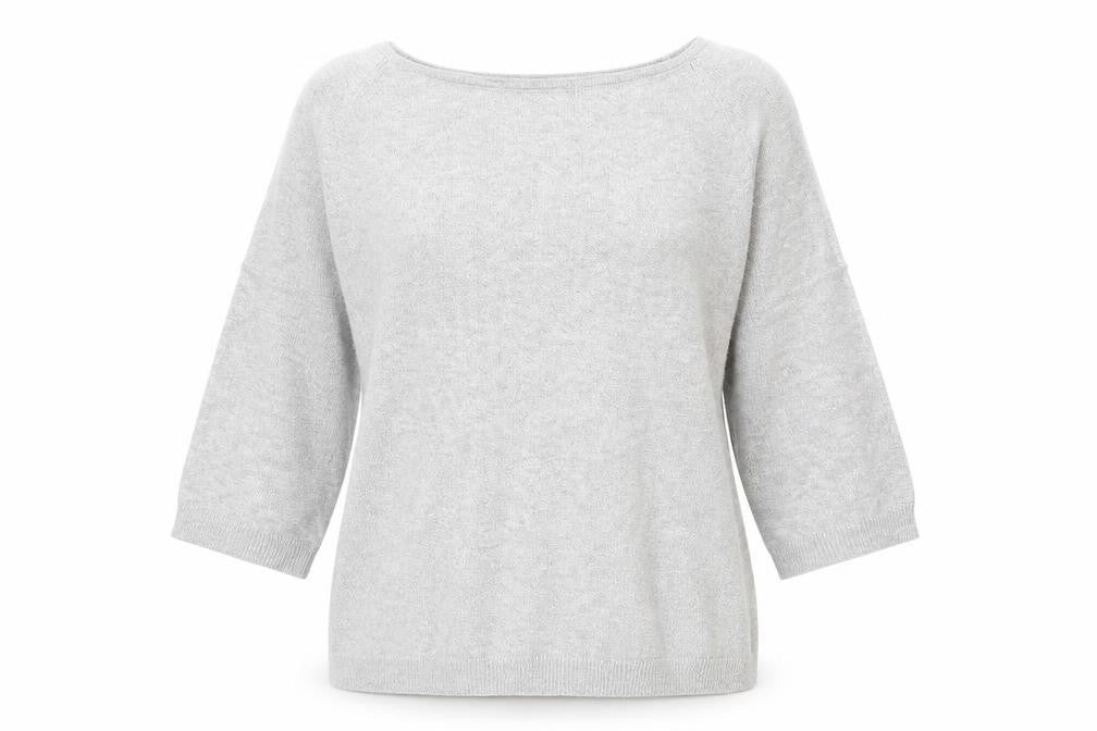 Dunnes Stores Womens Silver Round Neck Viscose Pullover Jumper Size M