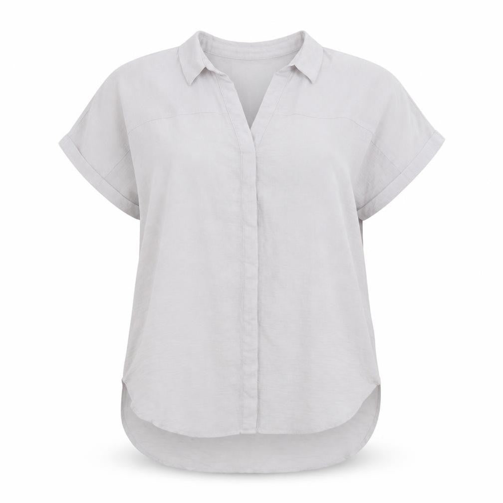 Anko Womens Grey Polyester Basic Blouse Size 12 V-Neck