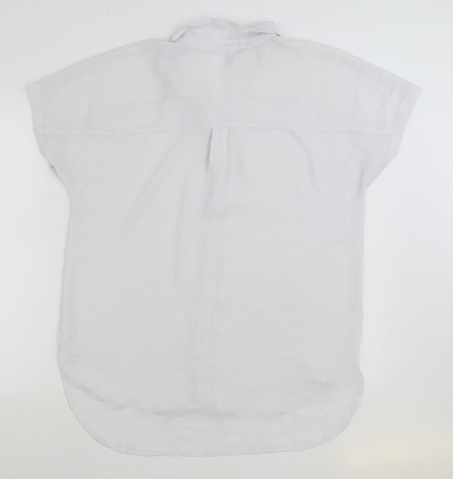 Anko Womens Grey Polyester Basic Blouse Size 12 V-Neck