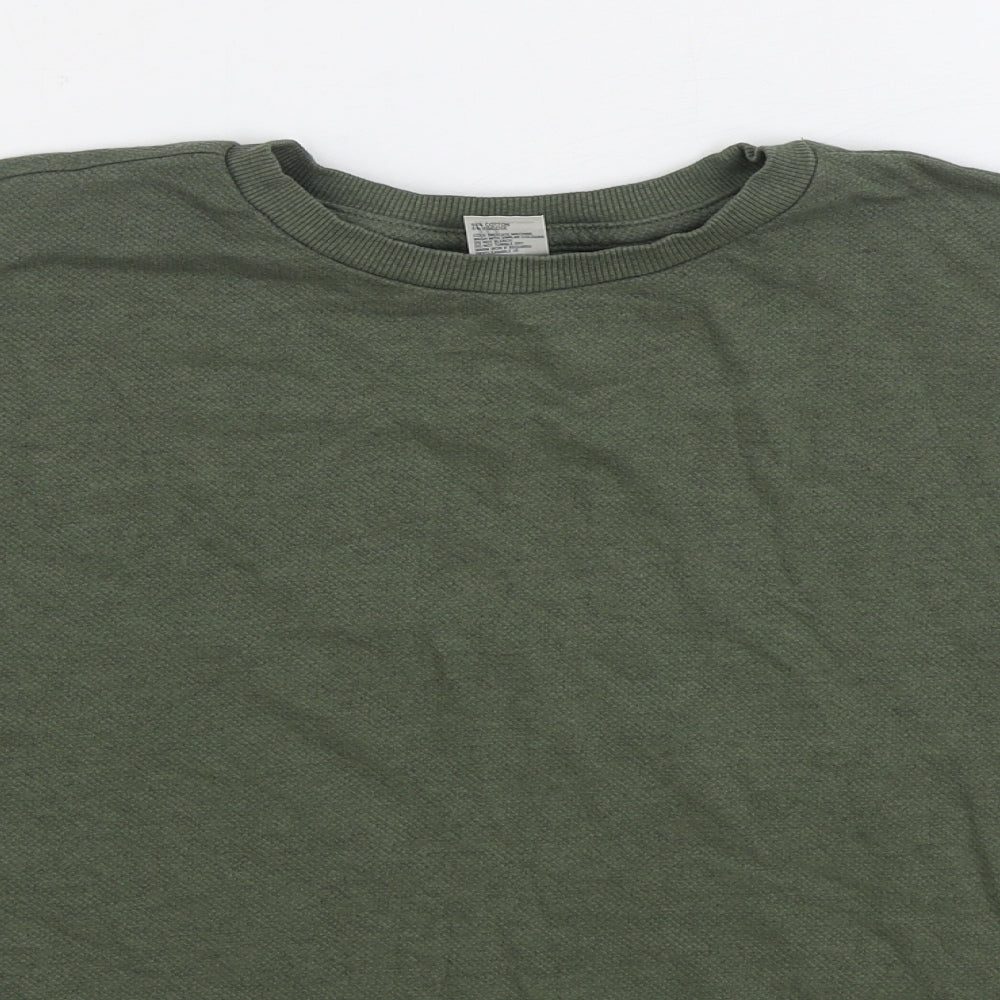 Anko Womens Green Cotton Pullover Sweatshirt Size 10 Pullover