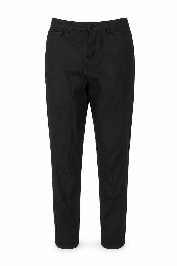 Gallery Womens Black Polyester Trousers Size 14 L28 in Regular Button