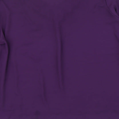 Preloved SheIn Womens Purple Polyester Basic Blouse Size XL V-Neck - Label