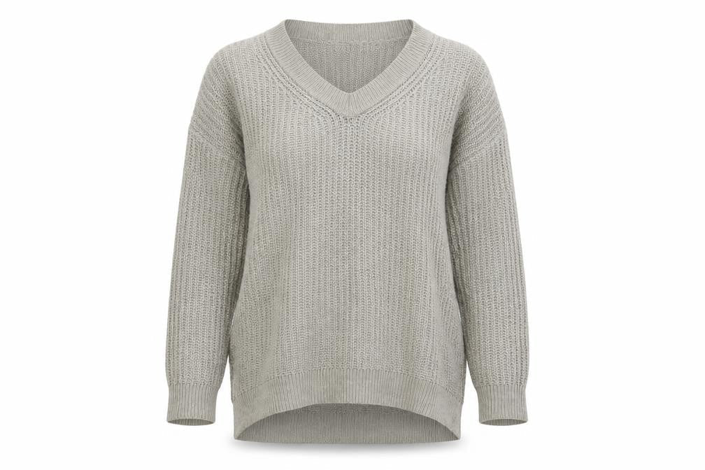 Gap Womens Beige V-Neck Cotton Pullover Jumper Size S